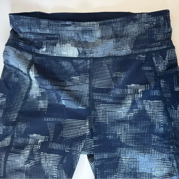 Sweaty Betty Leggings Blue White Grid Pattern 7/8 Length M - Picture 4 of 13